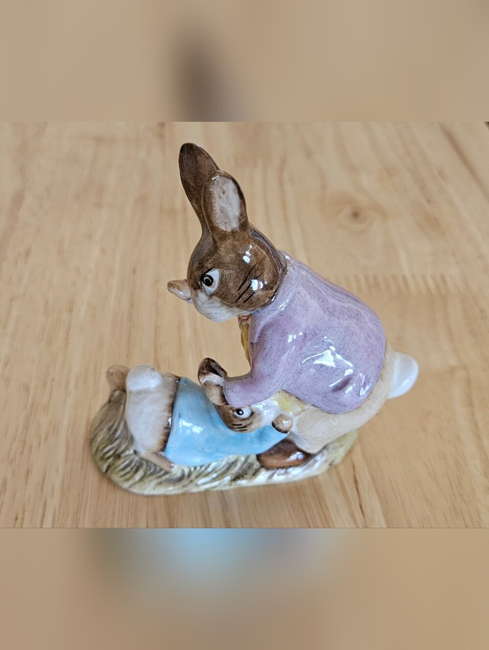 ​Vintage Beswick Beatrix Potter Figurine Mr Benjamin Bunny & Peter Rabbit 1975